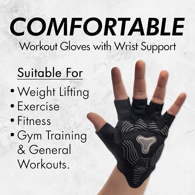 Home Suspension Training Kit & Workout Gloves – Fabric Resistance Band, Kinesiology Tape, Weightlifting Gloves, Jump Rope – Portable Workout Equipment for Strength Training & Fitness