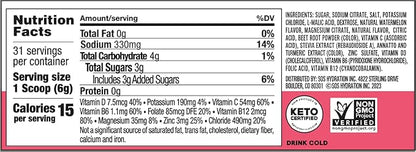 SOS Hydration Electrolyte Drink Mix (31 Servings) ??Low Sugar, 15 Calorie, Keto-Friendly & Rapid Rehydration (31 Servings, Watermelon)