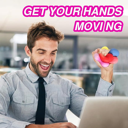 24 Pack Slow Rising Stress Cube , Dough Stress Balls Soft Fidget Squishy Toys for Anxiety Relief, Pull Stretch Classroom Prize Party Favors Toys for Kids