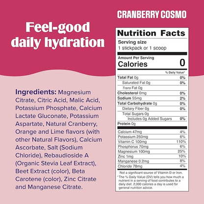 Ultima Replenisher Daily Electrolyte Powder Drink Mix – Sugar Free – Cranberry Cosmo, 90 Servings – Hydration Powder with 6 Key Electrolytes and Trace Minerals – Keto Friendly, Non-GMO