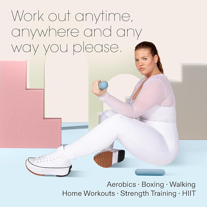 Bala Bars Dumbbell Set for Women & Men - Set of 2 Bars Designed for Walking, Strength Training, HIIT, Boxing & Aerobics - Hand Weights for Working Out at Home