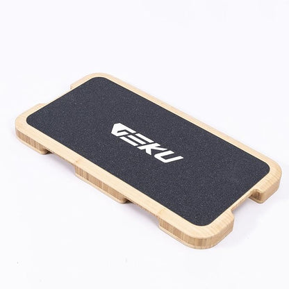 Resistance Band Workout Footplate - Wood Exercise Platform with Non-Slip Surface for Band Training, Stretching, and Full-Body Home Gym