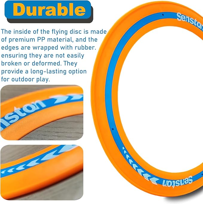 Senston Flying Discs Easily Catch and Throw Sports Disc 11 Inch Soft Flying Discss for All Players Colorful Flying Discs 3 Pcs for Pool Backyard Family Fun