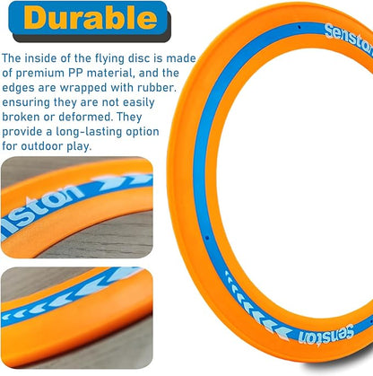 Senston Flying Discs Easily Catch and Throw Sports Disc 11 Inch Soft Flying Discss for All Players Colorful Flying Discs 3 Pcs for Pool Backyard Family Fun