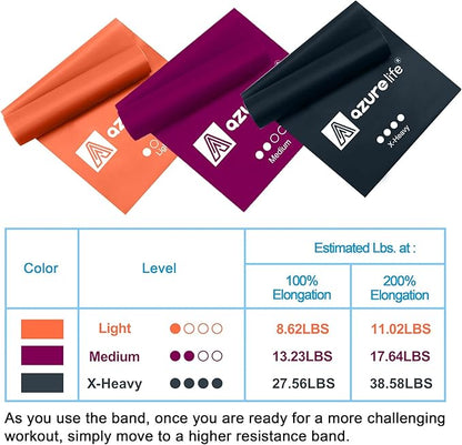 Resistance Bands,Professional Long Non-Latex Elastic Stretch Bands,Exercise Bands for Physical Therapy, Yoga, Pilates, Rehab, at-Home or The Gym Workouts, Strength Training