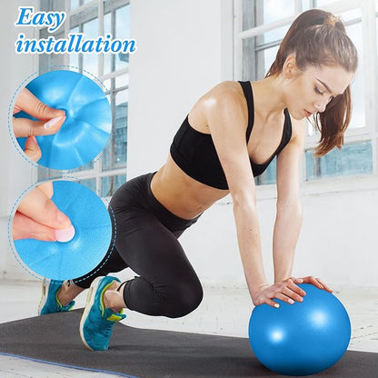 Aoriher 10 Pieces 9 Inch Exercise Pilates Ball Yoga Therapy Core Ball for Yoga Stability Barre Training Stretching Physical Posture Training Gym