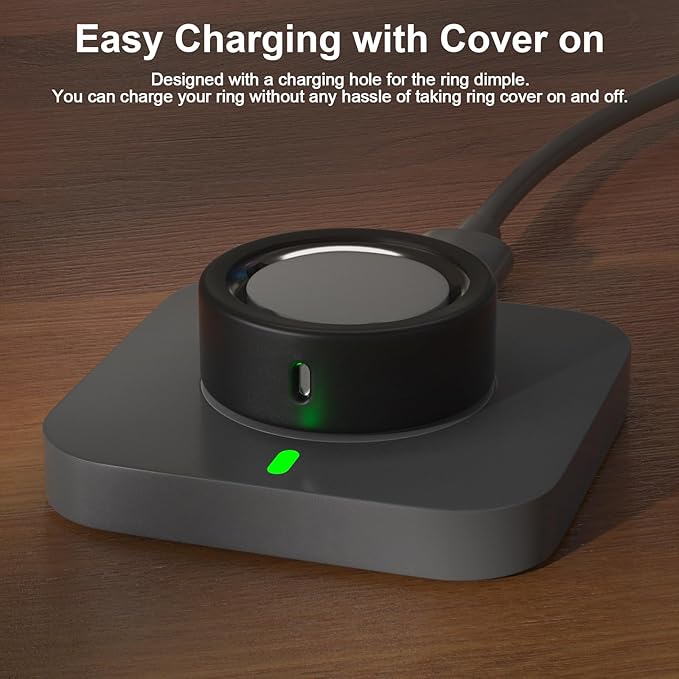 5 Pack Cover Compatible with Oura Ring Gen 4/Oura Ring Gen 3 Horizon/Heritage, Surport Charging with Cover on, Anti-Scratch Elastic Silicone Rings Protector for for Men Women (Size 4)