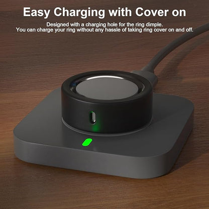 5 Pack Cover Compatible with Oura Ring Gen 4/Oura Ring Gen 3 Horizon/Heritage, Surport Charging with Cover on, Anti-Scratch Elastic Silicone Rings Protector for for Men Women (Size 15)