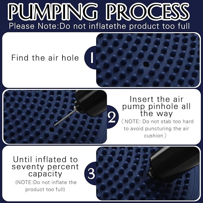 Libima 4 Pcs Wiggle Seat Inflated Wobble Cushion for Sensory Kid 13 Inches Balance Disc Flexible Seating for Classroom Sensory Pad for Chair Wiggle Cushion with Needle Pump