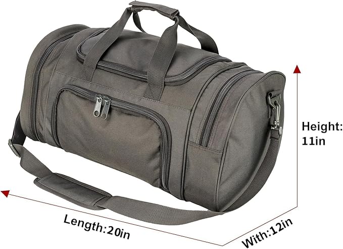 Tactical Travel Duffle Bag with Shoes Compartment Weekender Bags Carry On Overnight Bag For Men and Women Gym Sports Tote Pocket