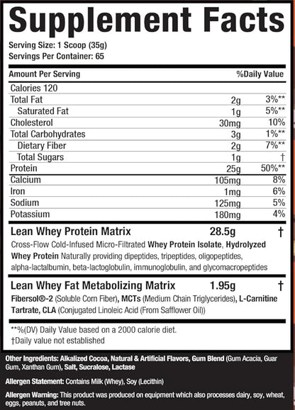 Musclesport Lean Whey Revolution??Protein Powder - Whey Protein Isolate - Low Calorie, Low Carb, Low Fat, Incredible Flavors - 25g Protein per Scoop - 5lb Chocolate Peanut Butter