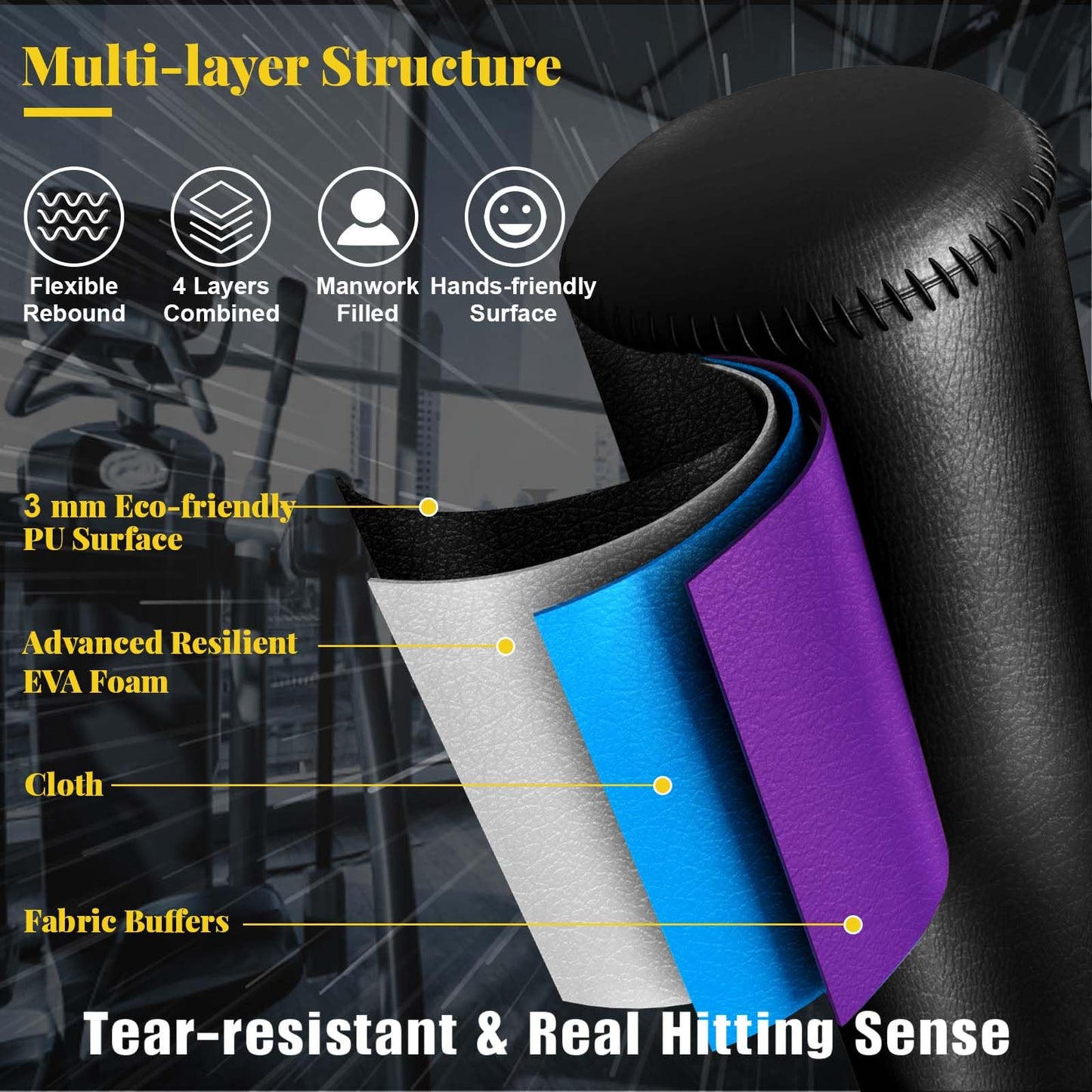 RORALA Punching Bag with Stand 70"-203lbs, Freestanding Heavy Boxing Bag Including 12OZ Boxing