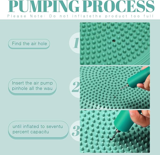 Libima 8 Pcs Wiggle Seat Inflated Wobble Cushion Sensory Seat Flexible Balance Board Balance Disc with Needle Pump for Men Women Physical Exercise Improving Posture Home Office