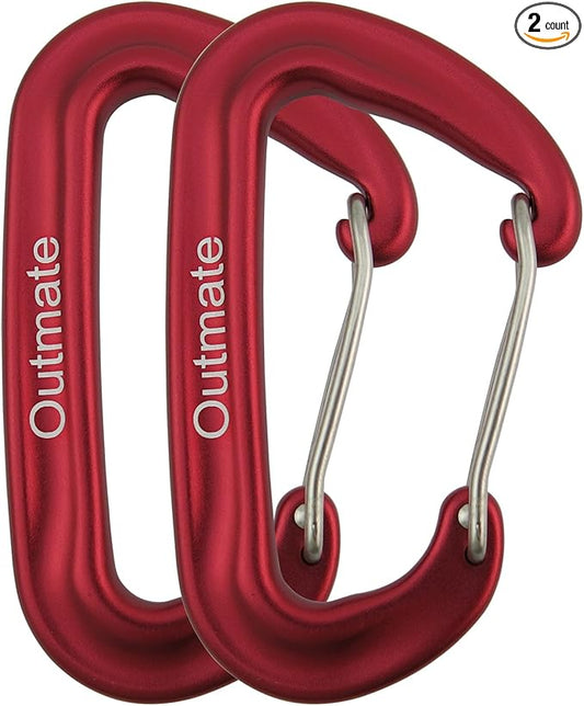 12kN 3.2"x2" Heavy-Duty Carabiner Clips - Durable, Lightweight Aluminum Alloy Carabiners for Hiking, Camping, Keychains, Dog Leashes, Hammocks & More