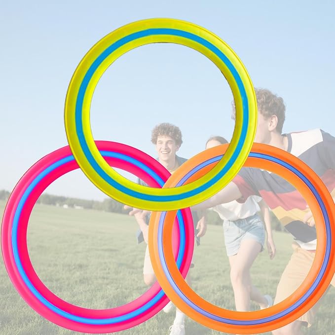 11-inch Flying Ring, 3-Piece Set. A Sports Game for Beach, Backyard, Park, and pet Interaction. Suitable for Soft Flying Discs, The Best Outdoor Throwing Toy.