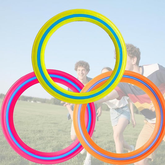 11-inch Flying Ring, 3-Piece Set. A Sports Game for Beach, Backyard, Park, and pet Interaction. Suitable for Soft Flying Discs, The Best Outdoor Throwing Toy.