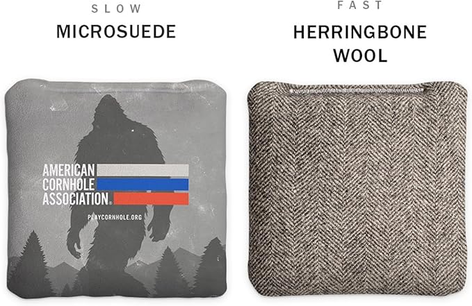 ACA Synergy Soft Professional Cornhole Bags Dual Sided Regulation 6x6 Set of 4 Retro Stripes Sasquatch