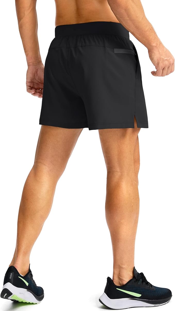 Men's Running Shorts with Zipper Pockets 9 Inch/ 7 Inch / 5 Inch Lightweight Quick Dry Gym Workout Athletic Shorts for Men(5 Inch)