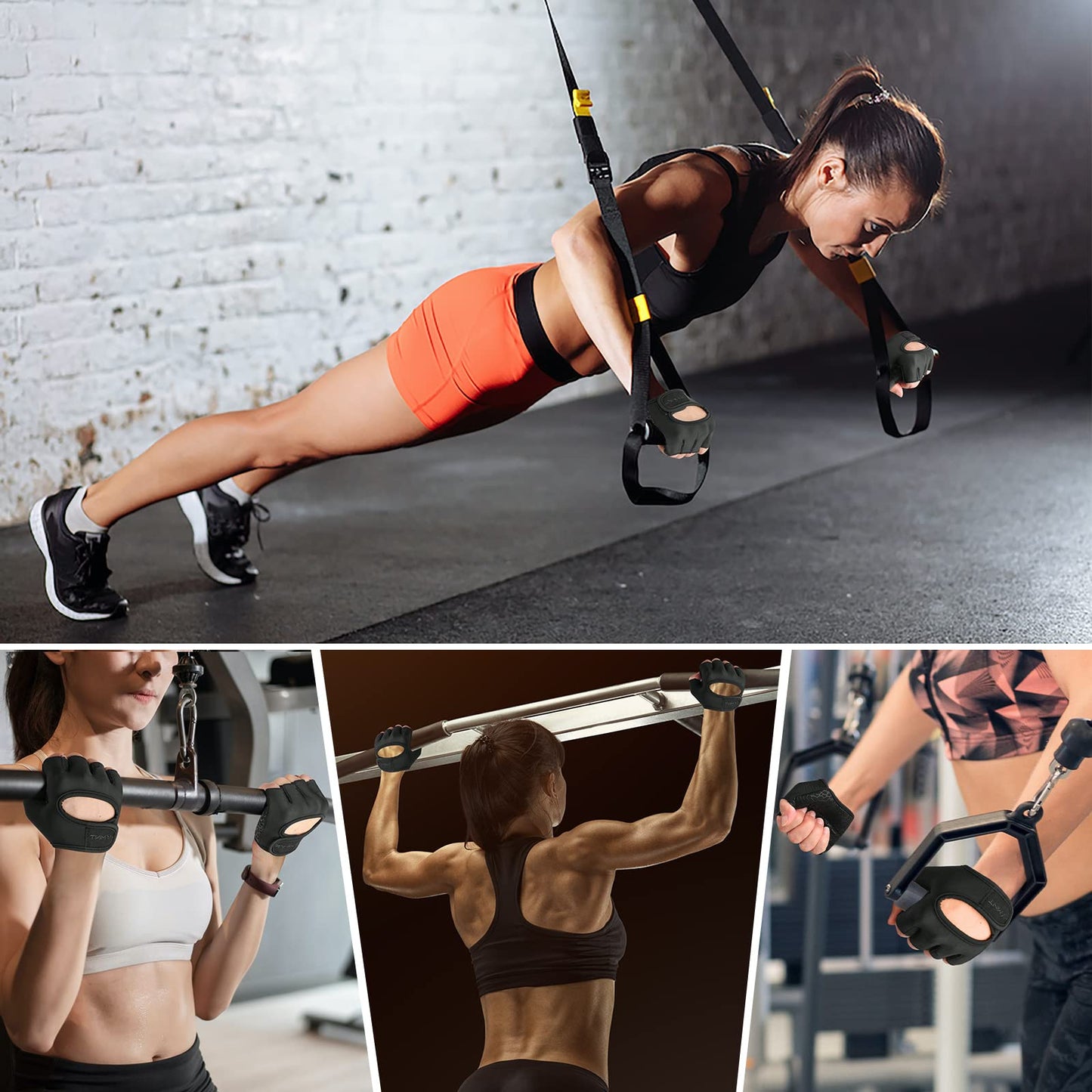 Short Workout Gloves for Women Men, Weight Lifting Gloves Full Palm Pads