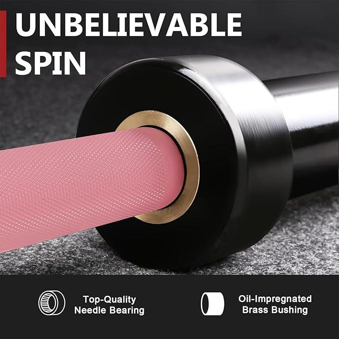 PROOFGOLD 6.6ft/7ft Olympic Barbell Bar 35Lb(15kg)/45LB(20kg) Barbell,Bench Press Bar for Squats and Deadlifts,Olympic Weight Bar for Home Gym,Womens Mens barbell(2inch),500LB/700LB/1000LB