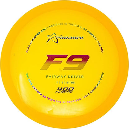 Prodigy Disc 400 F9 Disc Golf Disc - Understable Fairway Driver Disc Golf Disc for Beginners, Extremely Durable Golf Disc Golf Driver, 170-176g, Colors May Vary