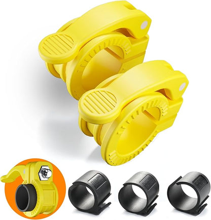 Narrow Barbell Clips 2.5cm Width for Olympic Bars, 0.9-1.18inch Adjustable Weight Clamps, Quick Release Locking Collars for Weightlifting
