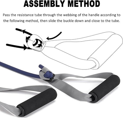 Resistance Bands for Working Out, Physical Therapy Bands, Latex Free Elastic and Exercise Bands Set for Stretching, Suitable for Rehab, Yoga, Pilates, Gym, Home Exercise