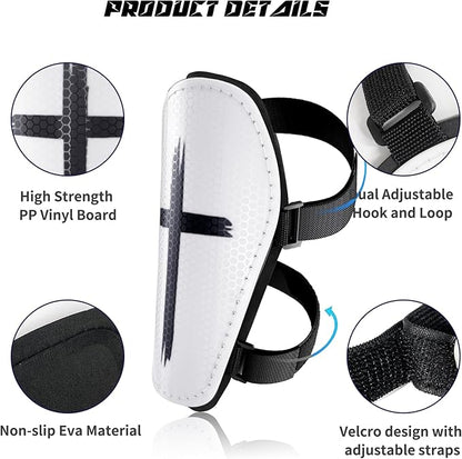 TOMIYO Soccer Shin Guards,Soccer Shin Guards Youth Boys 8-12,Light Weight Adjustable Straps Shin Pads Protection Equipment for Kids Youth，EVA Cushion Protection to Reduce Impact and Injury.