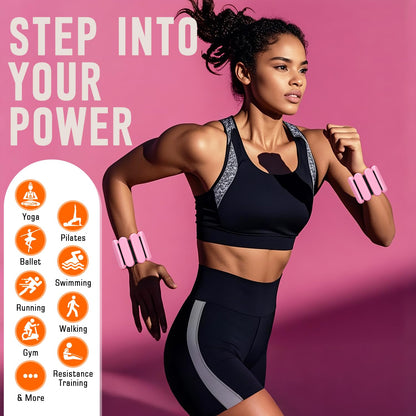 AMORIX Ankle Weights for Women Men 3 Pairs (Total 7lbs) Wrist Weights