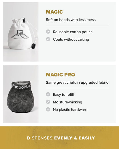 Friction Labs Magic Chalk Ball, Premium Gym Chalk Ball in Refillable Sock