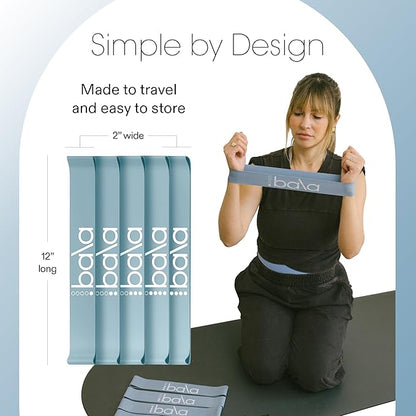 Bala Booty Bands Resistance Bands for Women & Men - Elastic Exercise Bands for Working Out - Wrist, Ankle, Legs & Booty Bands - Workout Resistance Bands for Yoga, Pilates, Strength Training