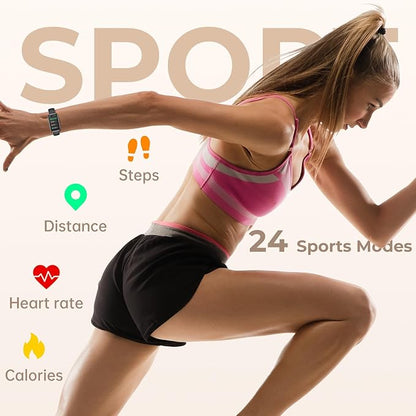 Health Fitness Tracker Smart Watch with 24/7 Heart Rate, Blood Oxygen, Sleep Tracker, Pedometer, 3 Colorful Bands & 3ATM Waterproof Activity Tracker with Step Calorie Counter, Space Black