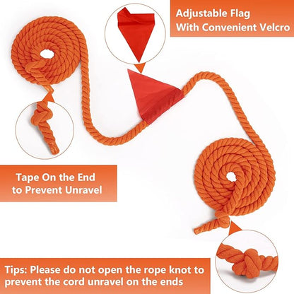 CWLAKON Tug of War Rope 40ft for Kids Adult, Outdoor Field Day Family Reunion Birthday Party Games, Orange, Includes 18 Medals, Storage Bag, Adjustable Center Flag
