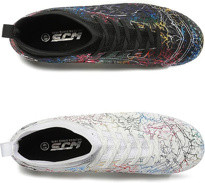 Men's Soccer Shoes High-Top Soccer Cleats Outdoor Breathable Athletic Professional Spikes Youth Boys Football Shoes Unisex
