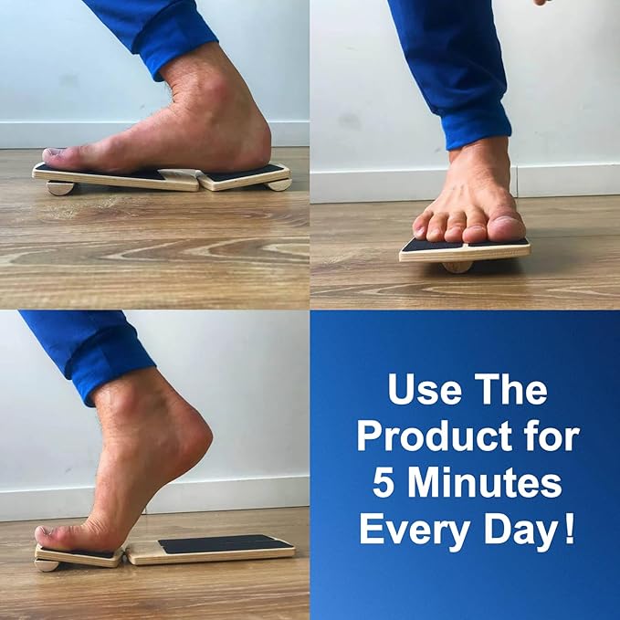 Ankle Foot Strengthener, New Sprain Exerciser, Single Leg Balance Board for Stability Training, Posture Corrector, Home Gym Fitness Equipment (Log color)