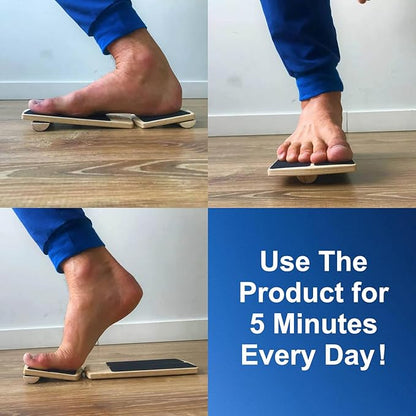 Ankle Foot Strengthener, New Sprain Exerciser, Single Leg Balance Board for Stability Training, Posture Corrector, Home Gym Fitness Equipment (Log color)