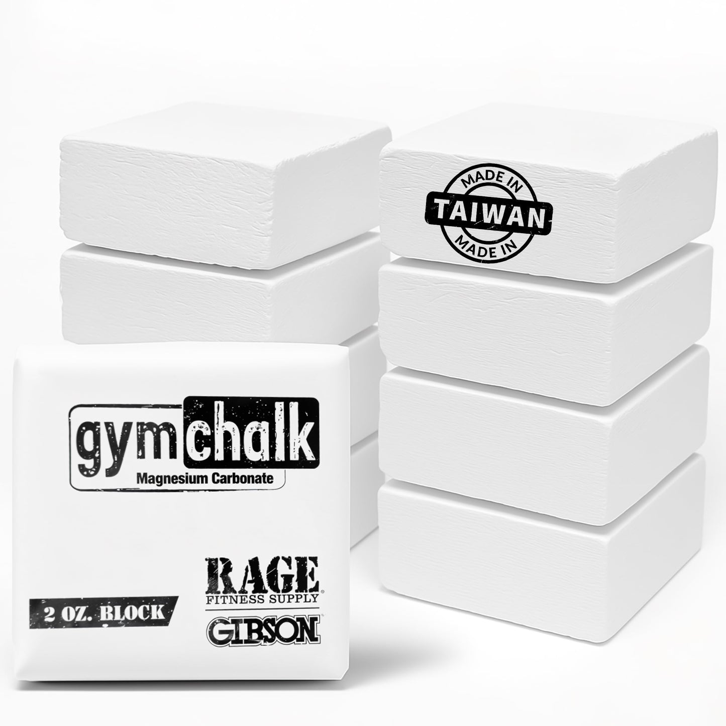 Gibson Athletic Gymnastic Powder Chalk Block, Premium Taiwan Gymnastics Chalk Blocks, Pack of 8