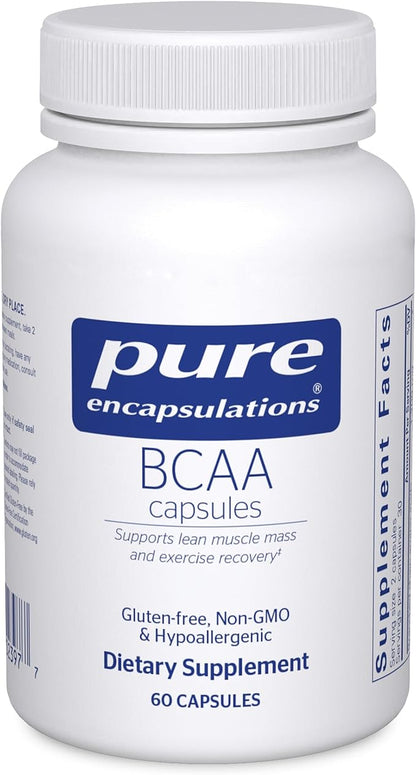 Pure Encapsulations BCAA Capsules | Hypoallergenic Supplement to Support Muscle Function During Exercise* | 60 Capsules