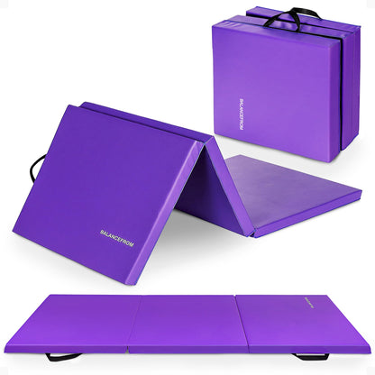BalanceFrom 6x2 Feet 3-Panel Folding Gymnastics Mat – 2-Inch Thick Pad