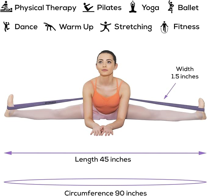 Zenmarkt Ballet Stretch Bands for Flexibility and Strength - Stretch Bands Ideal to Have as Dance Equipment in Every Competition - Suitable for Gymnastics, Cheerleading, and Pilates Training