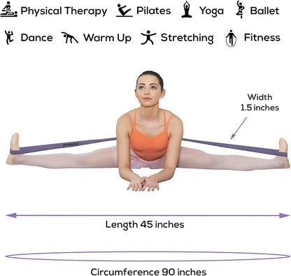 Zenmarkt Ballet Stretch Bands for Flexibility and Strength - Stretch Bands Ideal to Have as Dance Equipment in Every Competition - Suitable for Gymnastics, Cheerleading, and Pilates Training