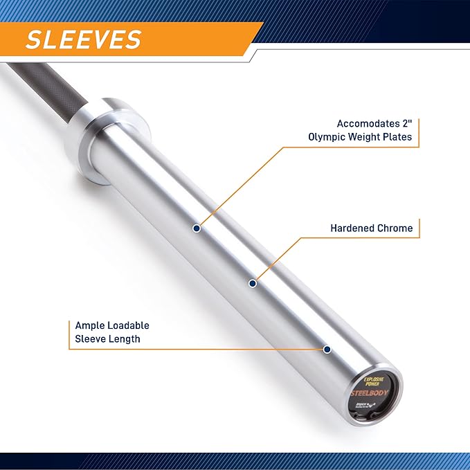 Steelbody IWF Standard 20kg and 15kg Olympic Weight Barbell Multiple Colors Available