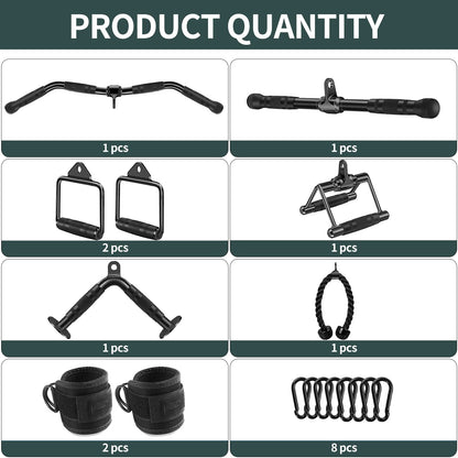WNOEY Cable Machine Attachment, Cable Attachments for Gym, Gym Cable Attachments, Cable Machine