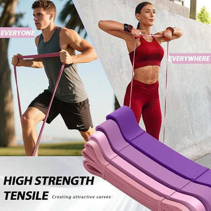 LEEKEY Resistance Bands Set for Pull-Up Assistance & Full-Body Training, Multi-Level Exercise Bands with Bag for Home Workouts, Physical Therapy, Strength Training (Men/Women)