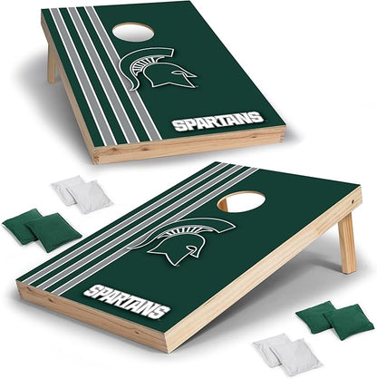 2' x 3' Solid Wood Cornhole Set with Direct Print HD Team Graphics – Great Gift for Any NCAA Fan! Bean Bag Toss Family Outdoor Games