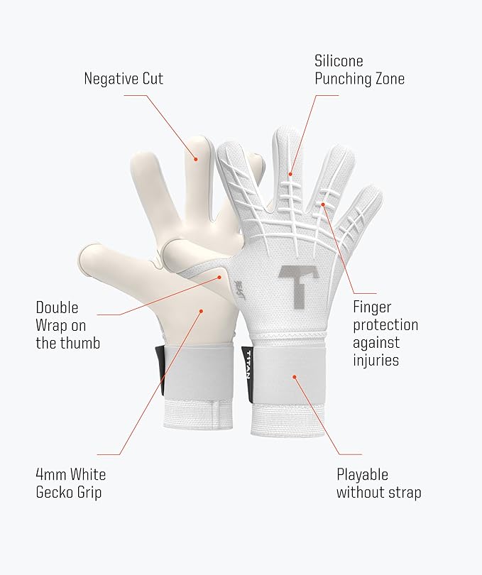 T1TAN Beast Goalkeeper Gloves - with Finger Protection - Soccer Goalie Gloves Adult - Professional Goal Keeper Gloves for Youth, Men & Women - Size 6-11