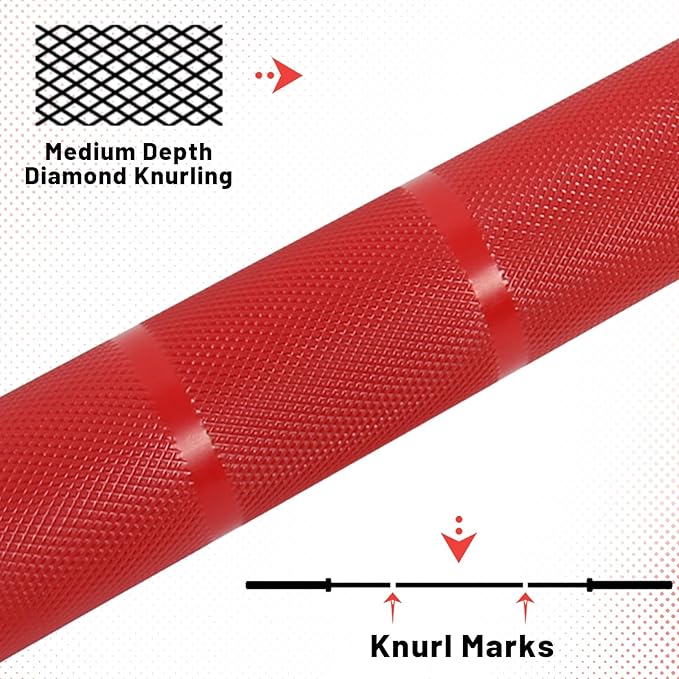 7ft Olympic Barbell, Weightlifting Barbell 28mm 45lb - 500/700/1000lbs Capacity with Smooth Spinning Sleeves, Olympic Bar Fits 2" Olympic Plates, for Snatch Clean Jerk - Home Gym Training