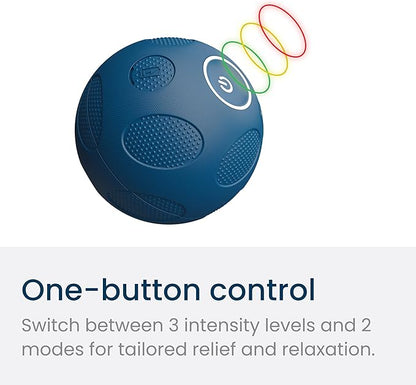 MyoSphere Vibration Massage Ball for Deep Tissue Stimulation, Muscle Tension Relief and Stress Reduction | Your Portable Deep Tissue Therapist | Nobol Blue- Limited Edition | 1.5lb