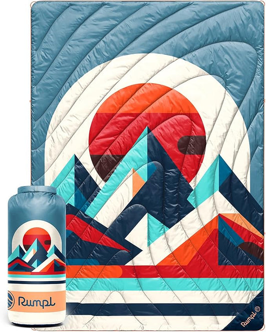Rumpl Original Puffy Blanket - Warm, Water-Resistant Camping Blanket with 100% Recycled Synthetic