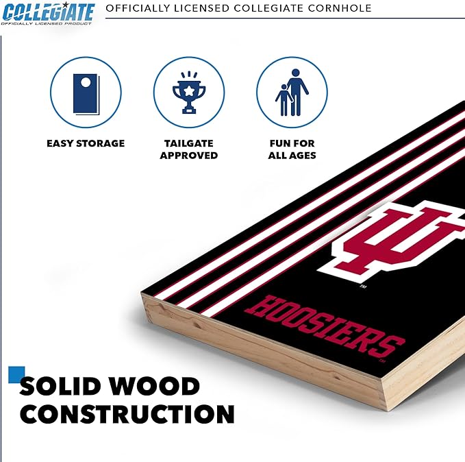 2' x 3' Solid Wood Cornhole Set with Direct Print HD Team Graphics – Great Gift for Any NCAA Fan! Bean Bag Toss Family Outdoor Games